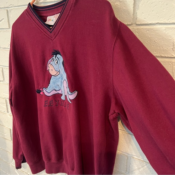 Vintage 90s y2k Disney Eeyore Winnie the Pooh Sweatshirt Womens L - Picture 4 of 6